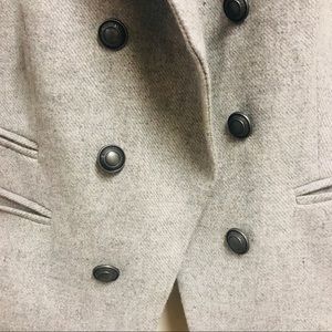 Banana Republic Wool Button Blazer Gray Size 14